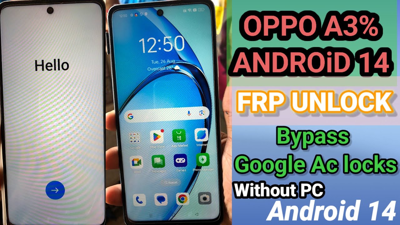 Oppo A3x (CPH2641) FRP Bypass Android 14 /New Update Quick Share Not Working *#899# Code Not Work 4K