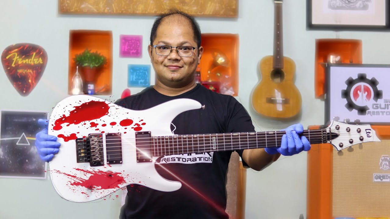 Custom Bloody Paint | Floyed Rose Guitar Full Setup