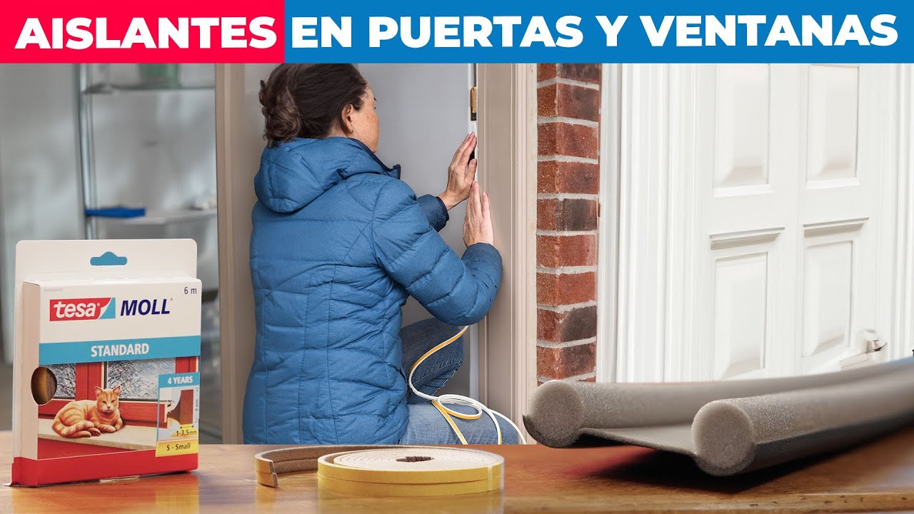 Cómo instalar aislantes Tesa en puertas y ventanas
