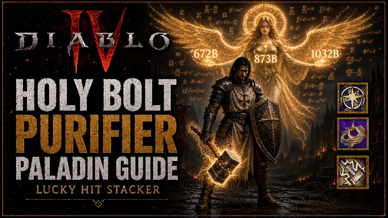 Diablo 4 - Holy Bolt Purifier Paladin Build Season 14 (ChatGPT did the math and it's surprising..)