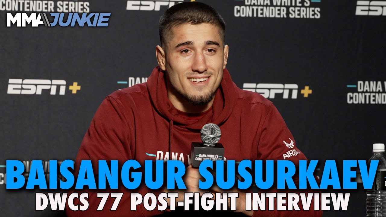 Baisangur Susurkaev reacts to Dana White's praise and struggle to pronounce name | DWCS 77