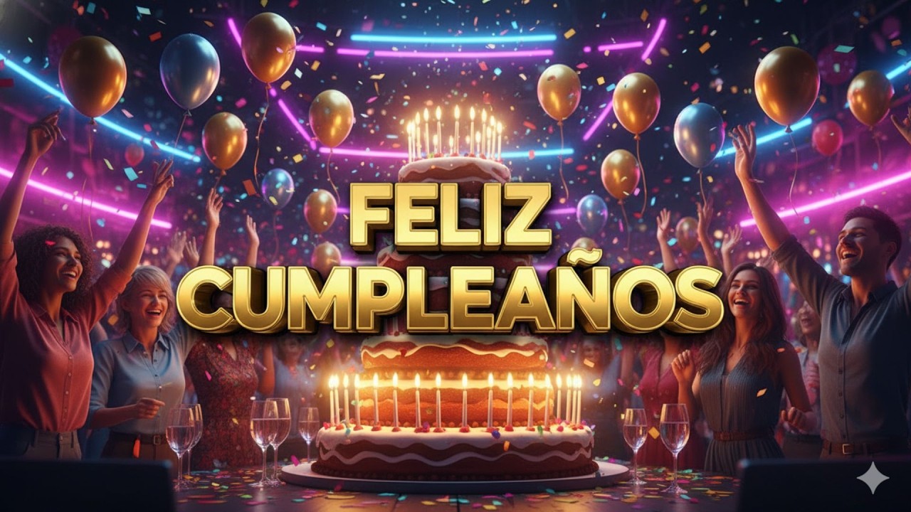 🎉 Feliz Cumpleaños, Hoy se Celebra en Grande - Canción de Cumpleaños Alegre y Bailable  🎂🔥
