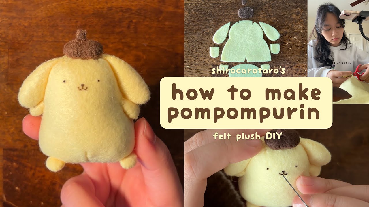 Pompompurin Felt Plush DIY | shirocarotaro #felt #handmade #plush