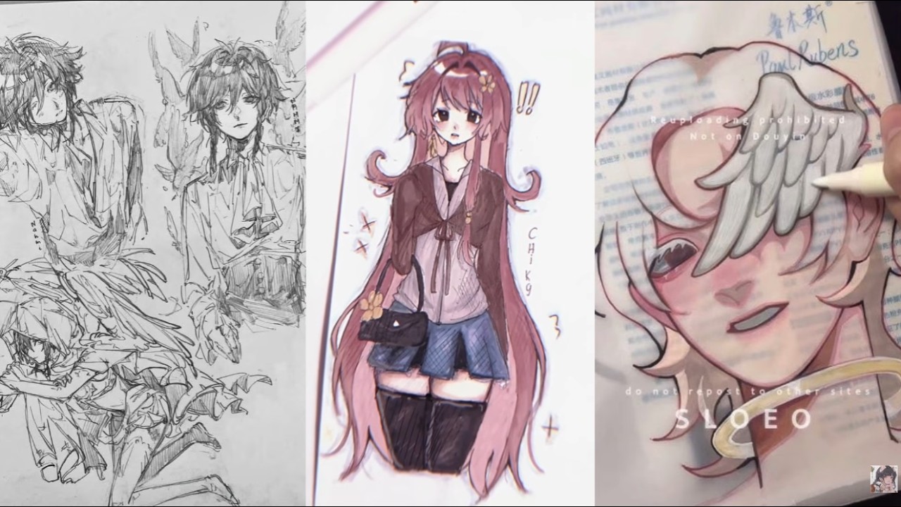 TỔNG HỢP TIKTOK VẼ TRANH ART CỦA C&Aacute;C ĐẠI THẦN