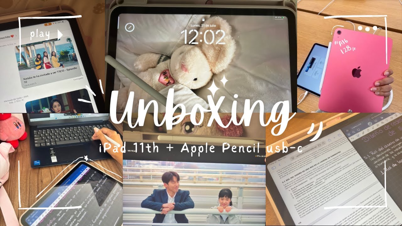 iPad 11th gen pink unboxing 💕 2025 (A16) | Apple Pencil + accesories and set up