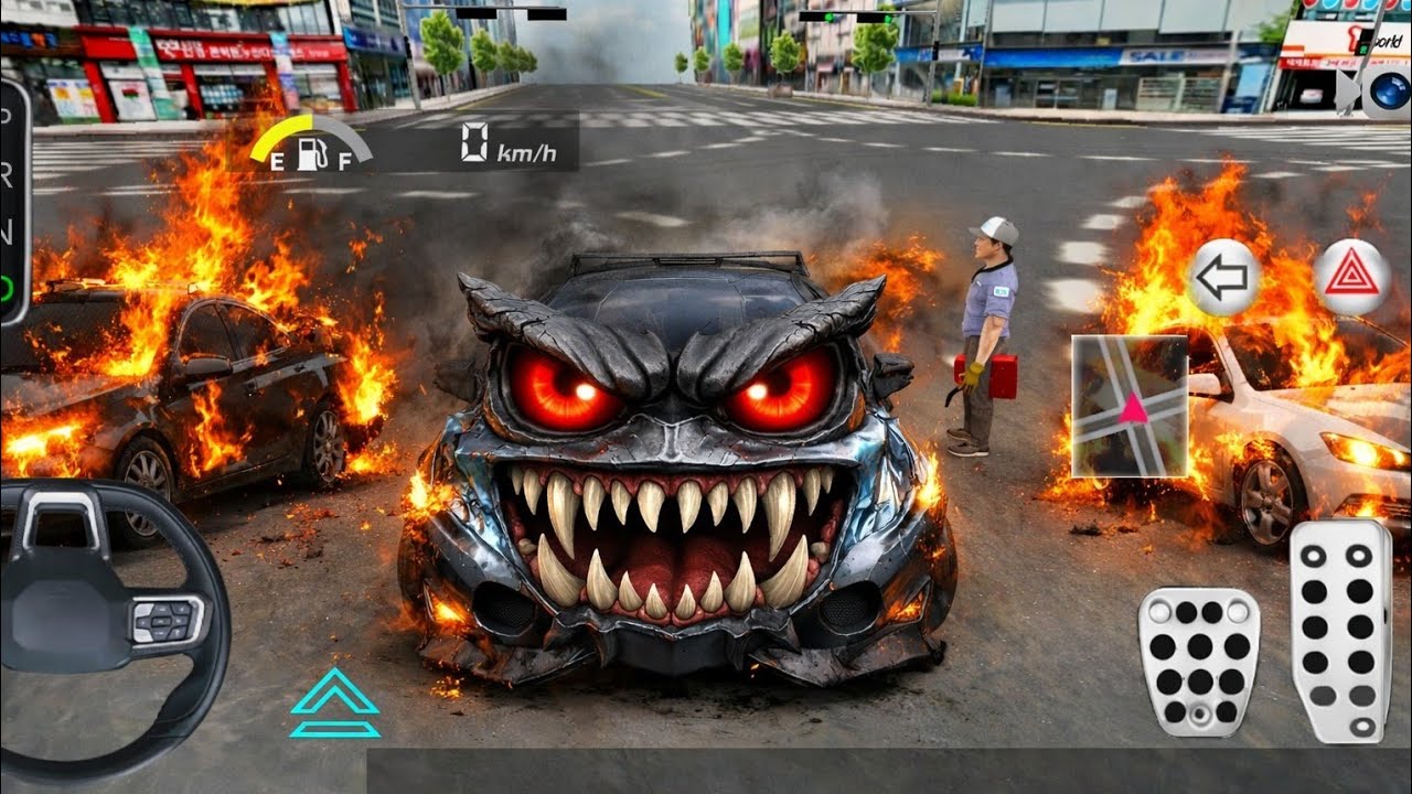 🔥Monster Car Chaos in America 🚗🔥 | 3D Driving Class Extreme Destruction Gameplay | STRiET DRiVE 3Dx