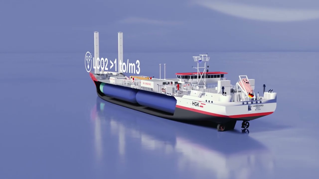 HGK Shipping - Innovatives fluss-seegängiges Gastankschiff / river-seagoing gas tanker „Vanguard“