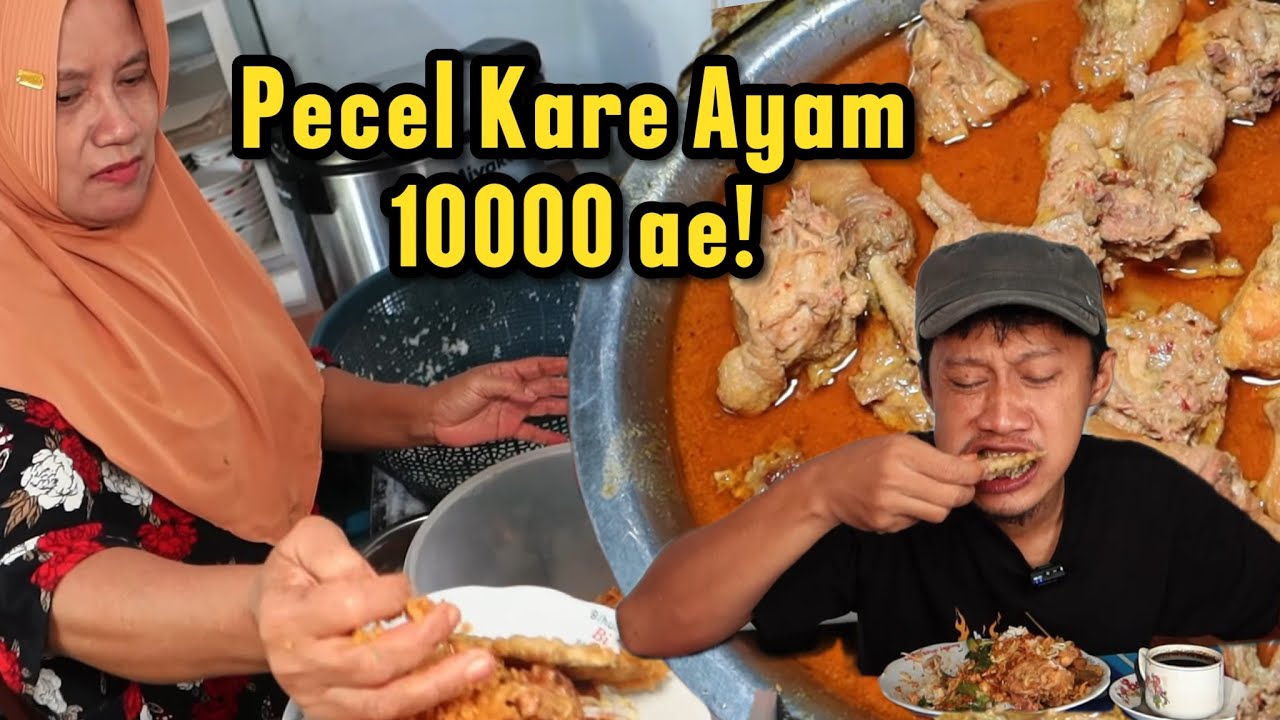 Menemukan warung menu khas ndeso, Pecel Kare Ayam seporsi 10000!