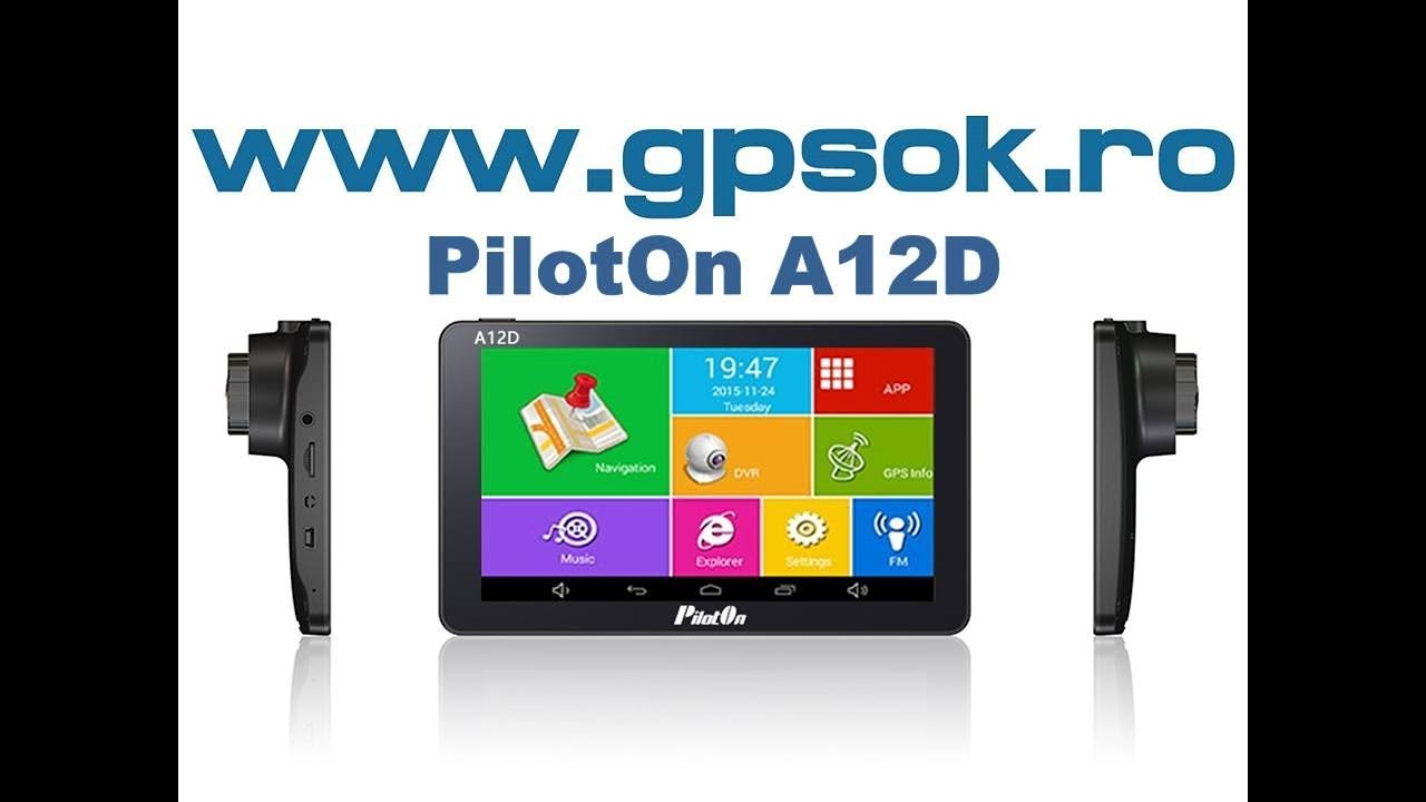 PilotOn A12D - navigatie GPS cu DVR pentru Camion, TIR, Autocar, Autoturism