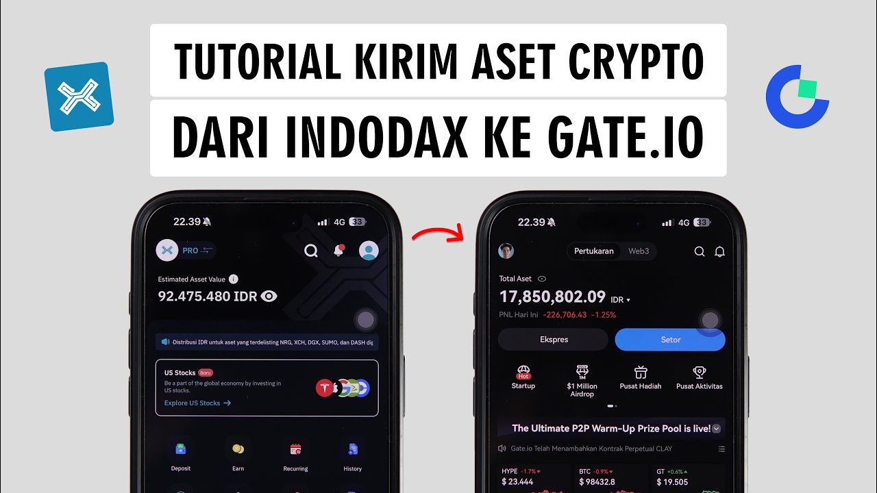 How to Transfer Crypto Coins from Indodax to Gate.io
