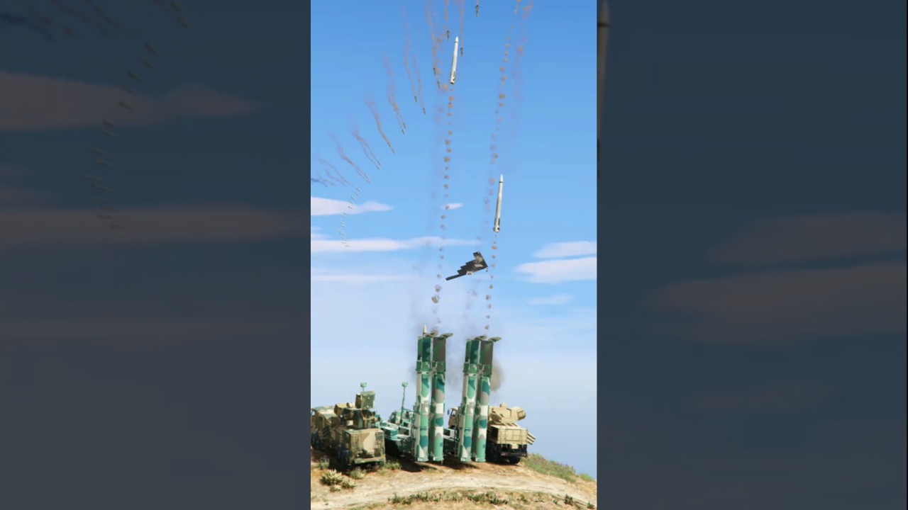 Two S-500 Advanced Defense Systems Launch Ballistic Missiles at B-21 Raider -Gtav