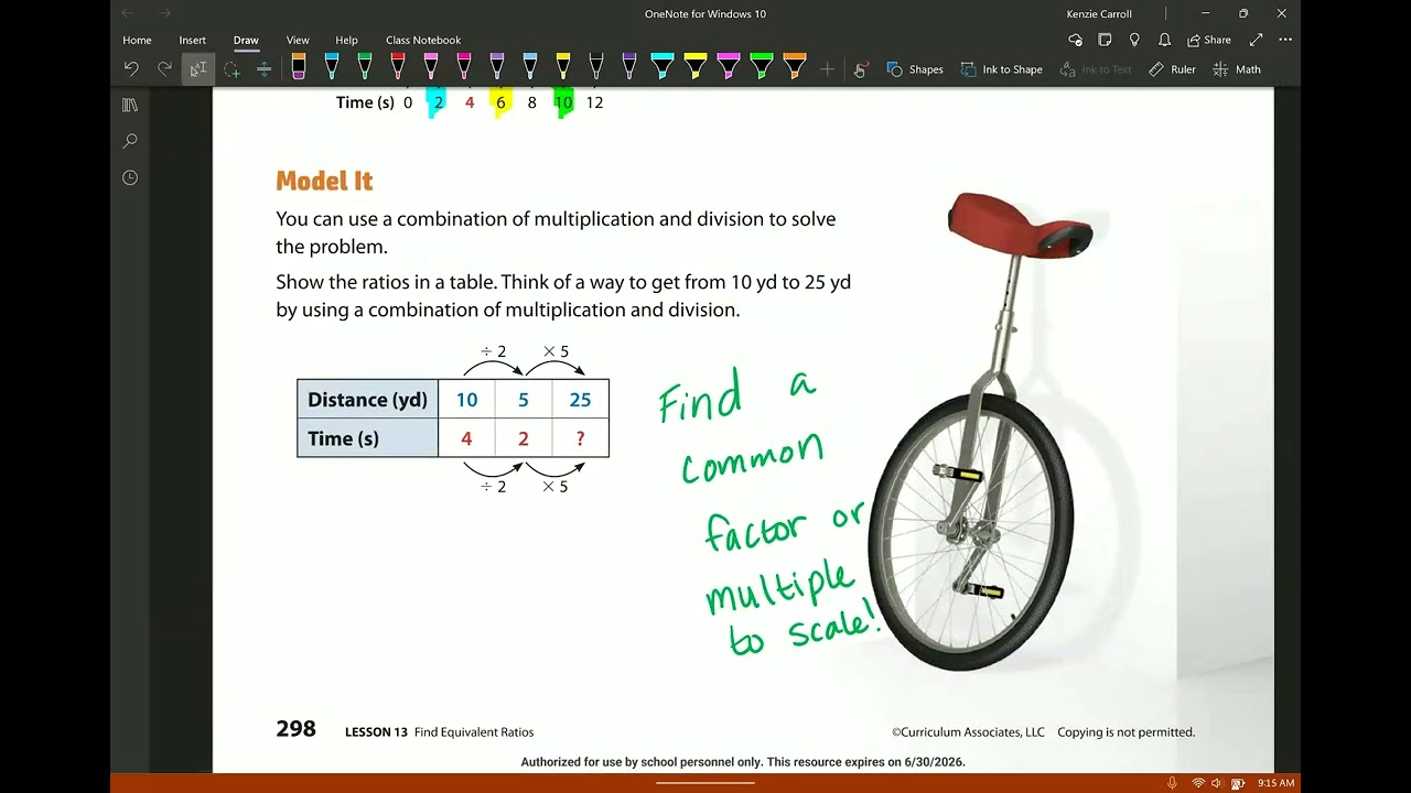 Lesson 13: Session 4 - Develop Using Equivalent Ratios
