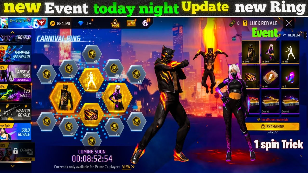 CARNIVAL RING EVENT FREE FIRE |BLACKPANTHER BUNDLE FREE FIRE | FREE FIRENEW EVENT |FF NEW EVENT 😱🤯
