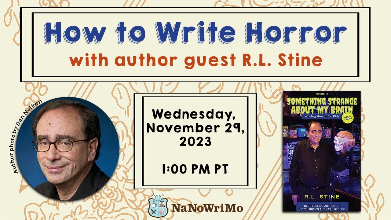 Webcast: How to Write Horror, with R.L. Stine