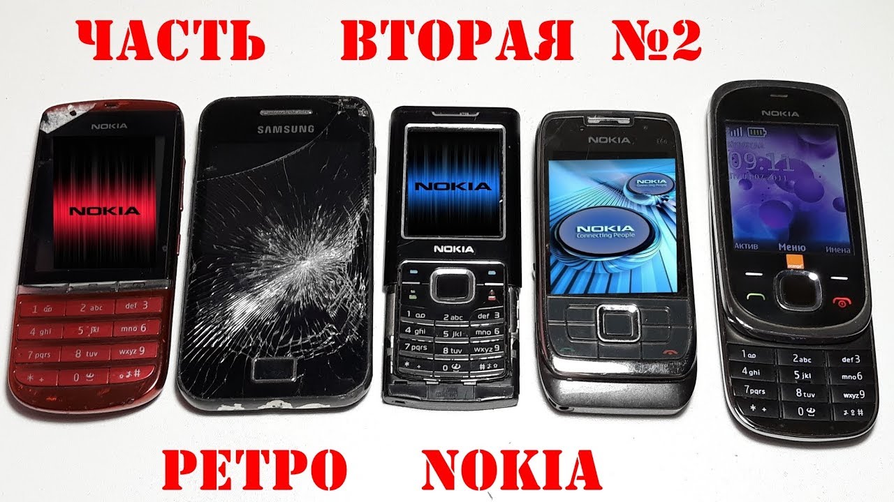 Ретро телефоны Samsung GT S5839i, Nokia 6500c, Nokia 300, Nokia E66, Nokia 7230