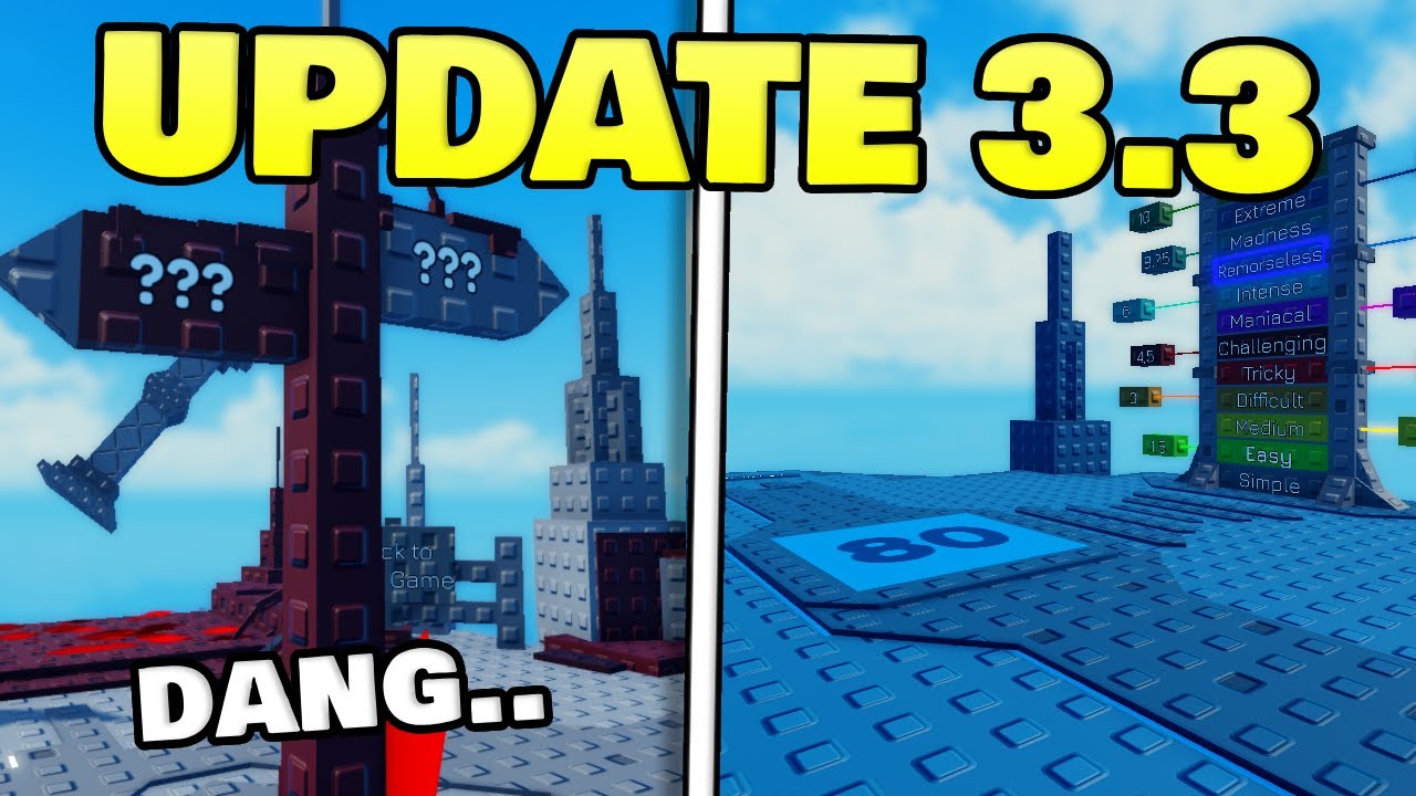 UPDATE 3.3 IS NEARLY HERE! - Nooby's Difficulty Chart Obby 3