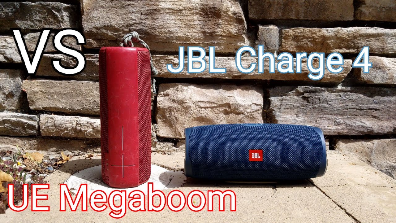 UE MEGABOOM VS JBL CHARGE 4!! (sound test 100% volume and my opinion)