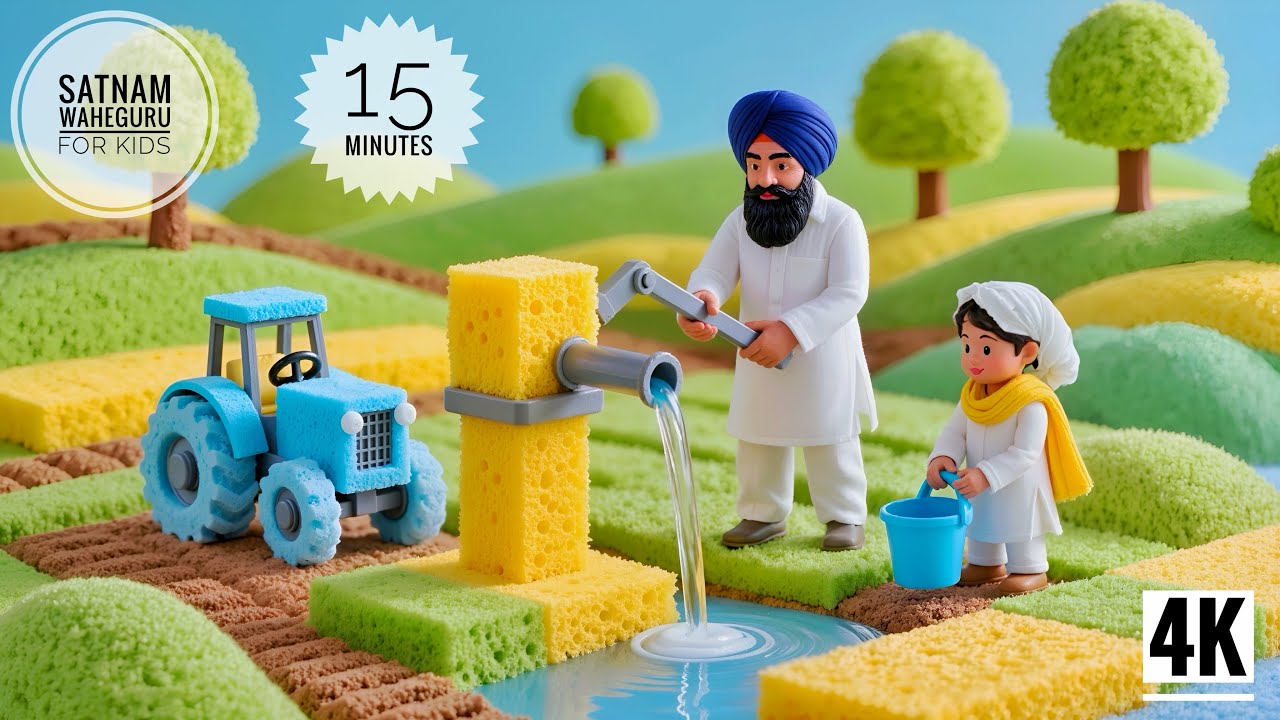 Satnam Waheguru (ਸਤਨਾਮ ਵਾਹਿਗੁਰੂ) Simran for Babies & Kids | Calm, Soothing & Gentle Gurbani Music