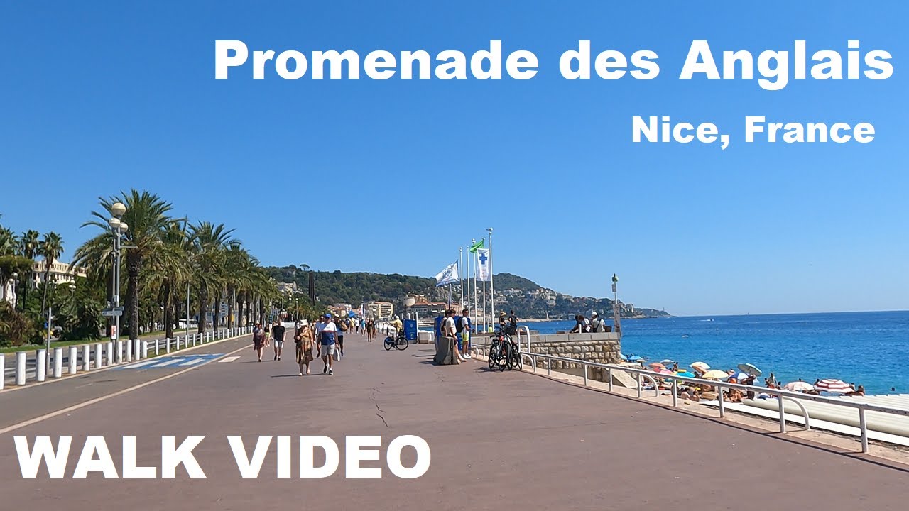 Promenade des Anglais, Nice, France   [Walk Video]