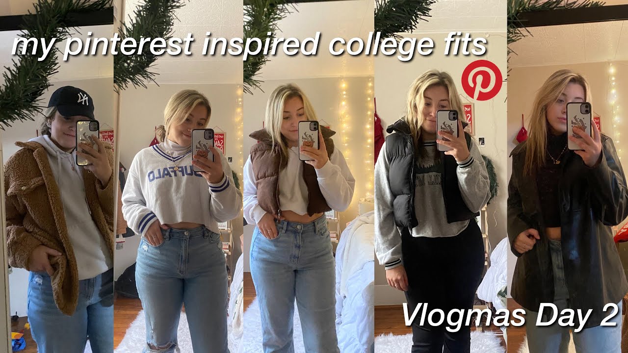 my pinterest inspired college outfits of the week! | vlogmas day 2