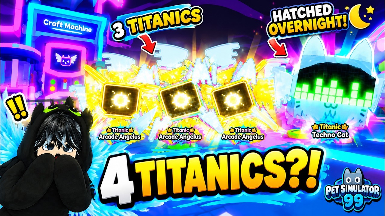 CRAFTED 3 TITANICS & HATCHED A TITANIC OVERNIGHT! 😱 | PS99 COIN CRAFT UPDATE.