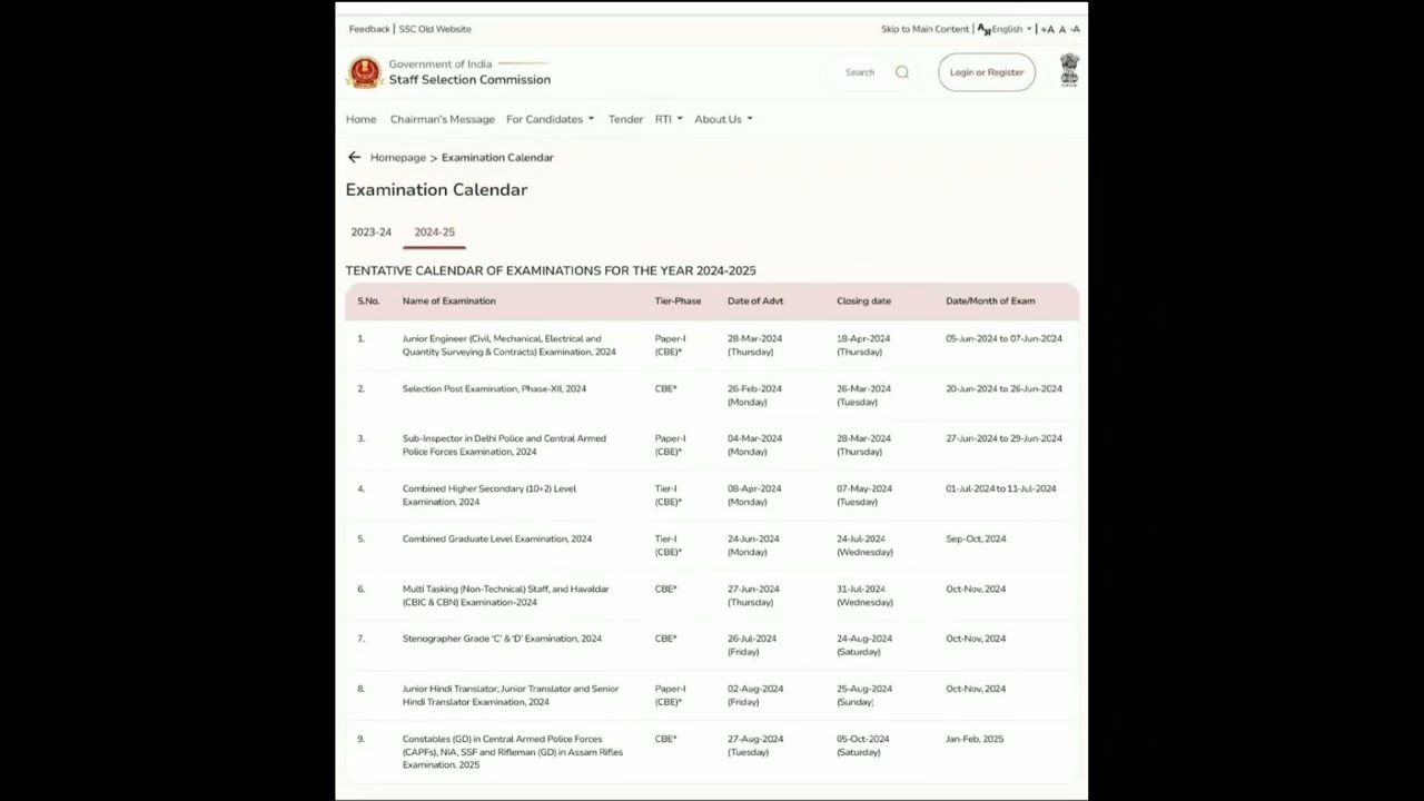 SSC Calender Update 😲