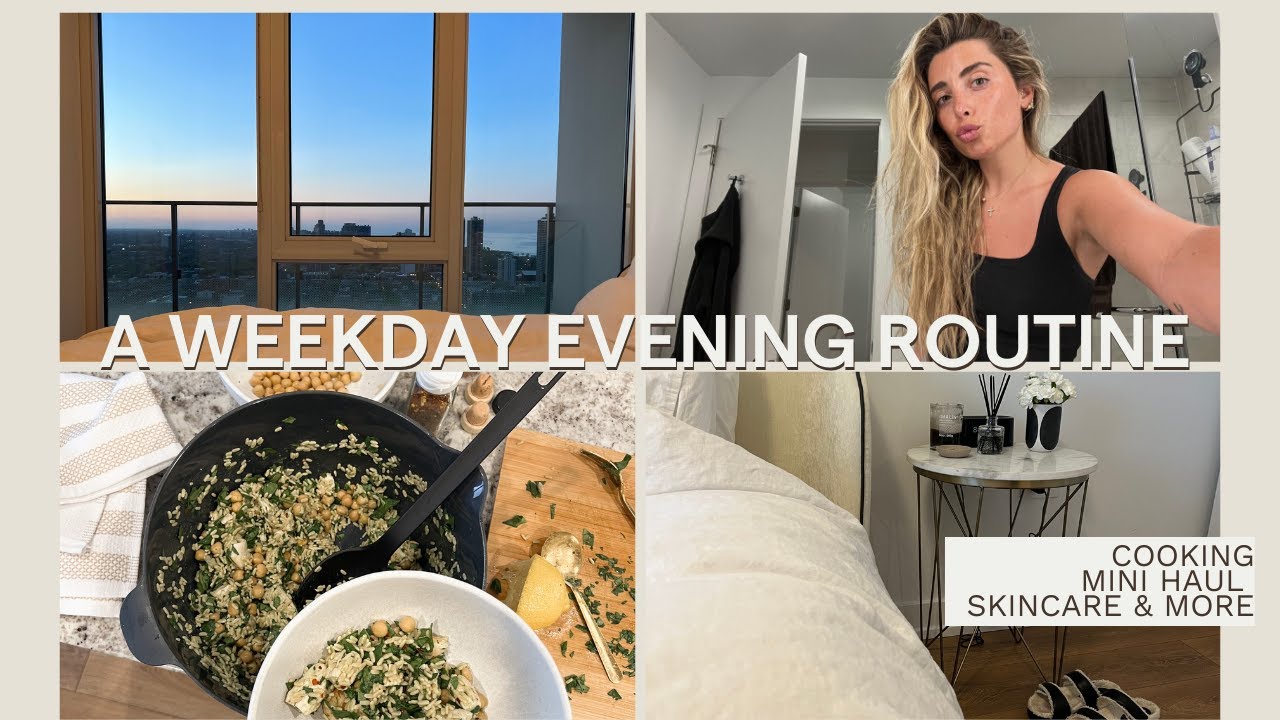 A Weekday Evening Routine: Workout, Cooking, Skincare, Haul!