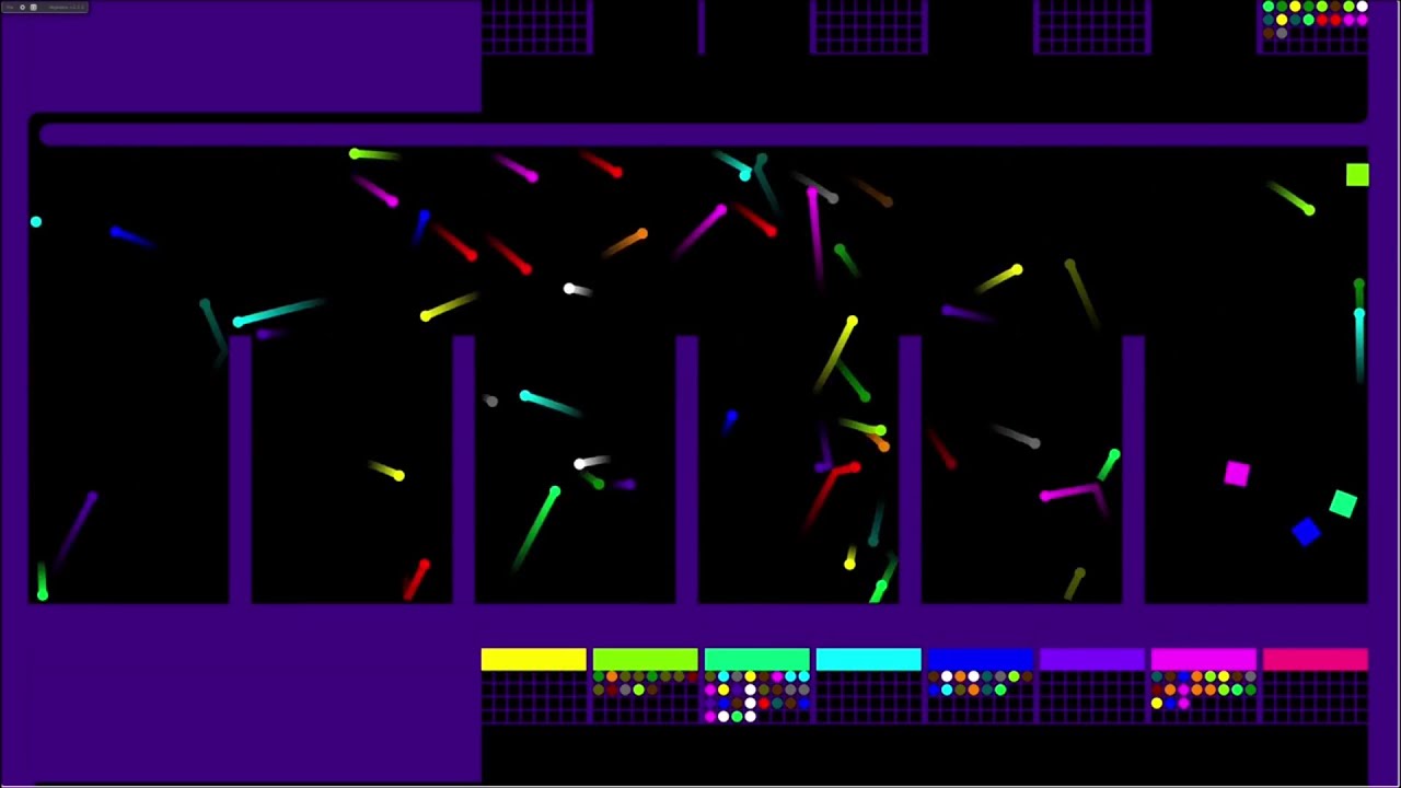 Algodoo Massive Marble Elimination | Which Colors Will Make It #algodoo  #marblerace