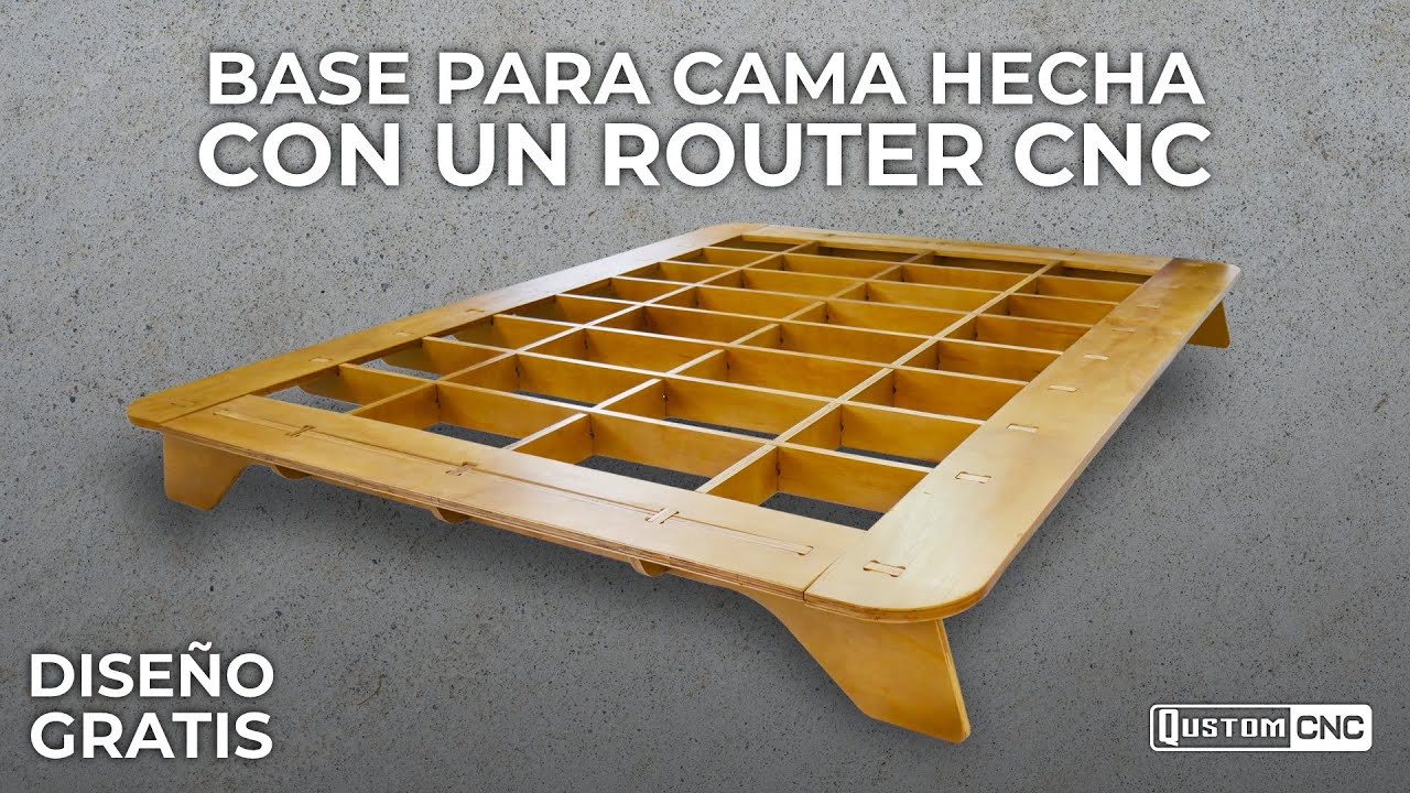 TUTORIAL -Fabrica base para cama de triplay de pino, hecha con un router Qustom CNC