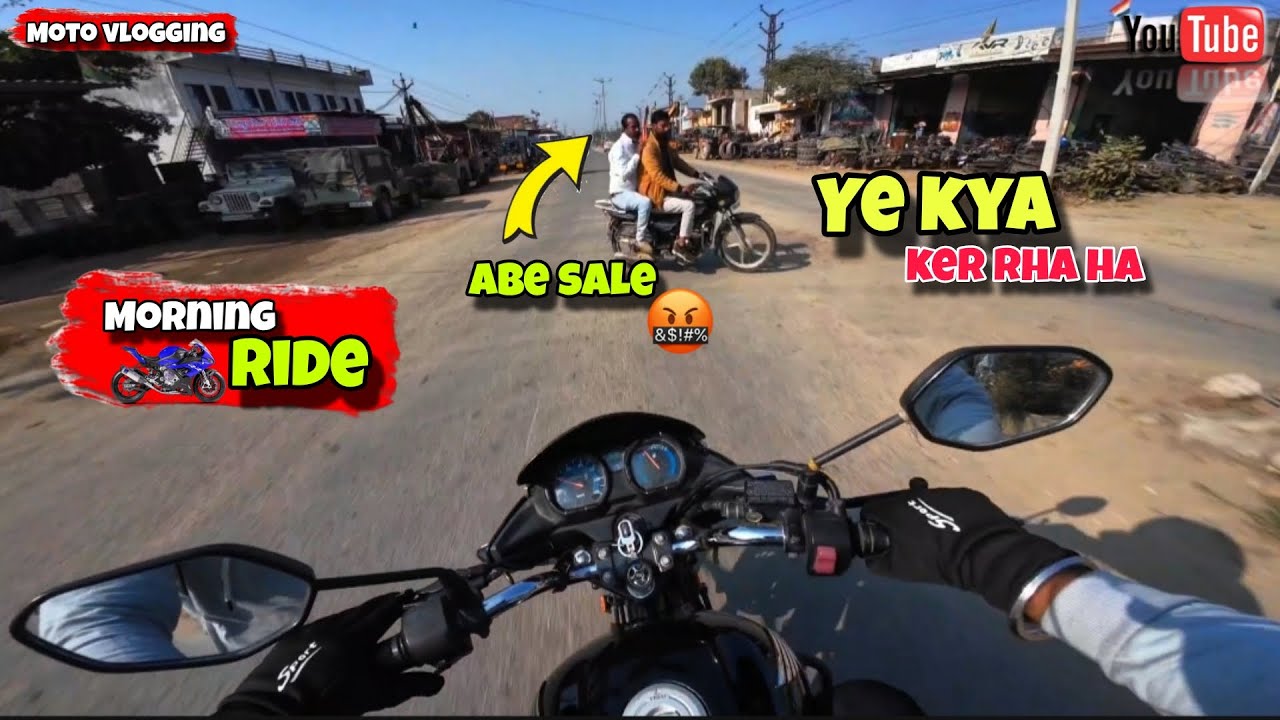 Morning ride per Aaj to accident ho jata 😱😓. #motovlog 