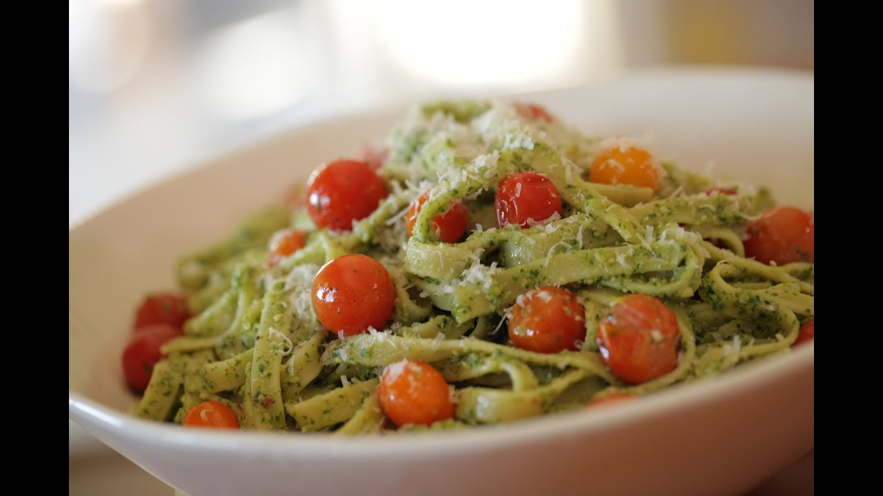 Pesto Pasta With Cherry Tomatoes Recipe