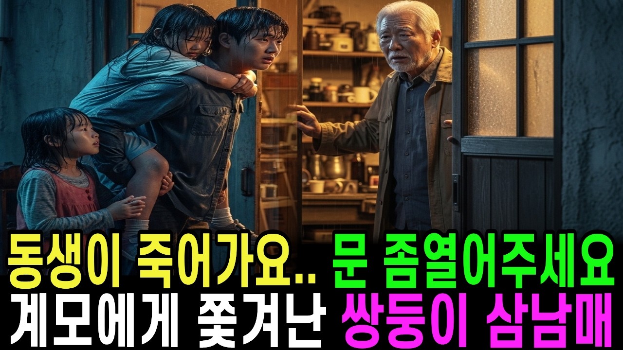 동생이 죽어가요.. 제발 문 좀열어주세요! 계모에게 집 뺏기고 거리로 쫓겨난 쌍둥이 삼남매