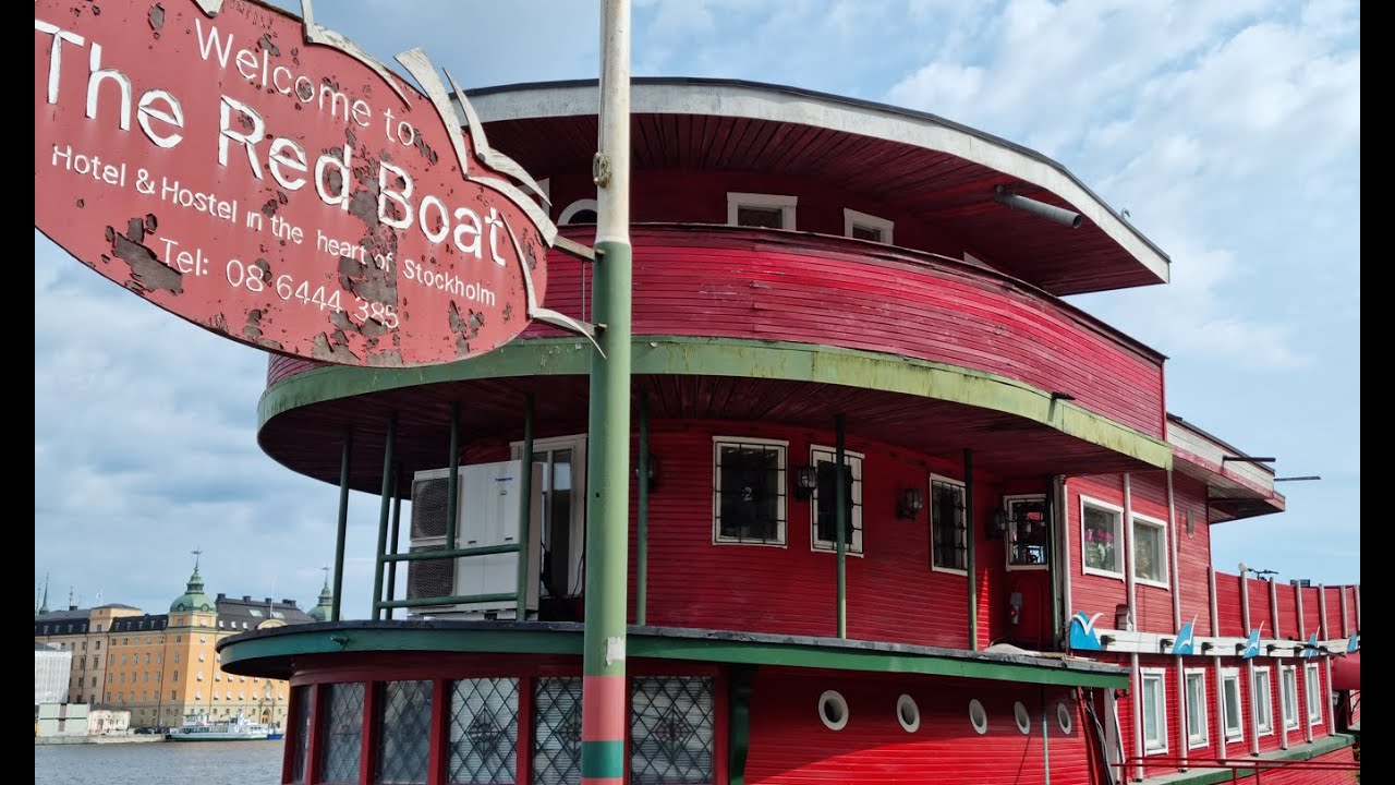 Один из лучших отелей-лодок в Стокгольме 🛥️🛏️ The Red Boat.