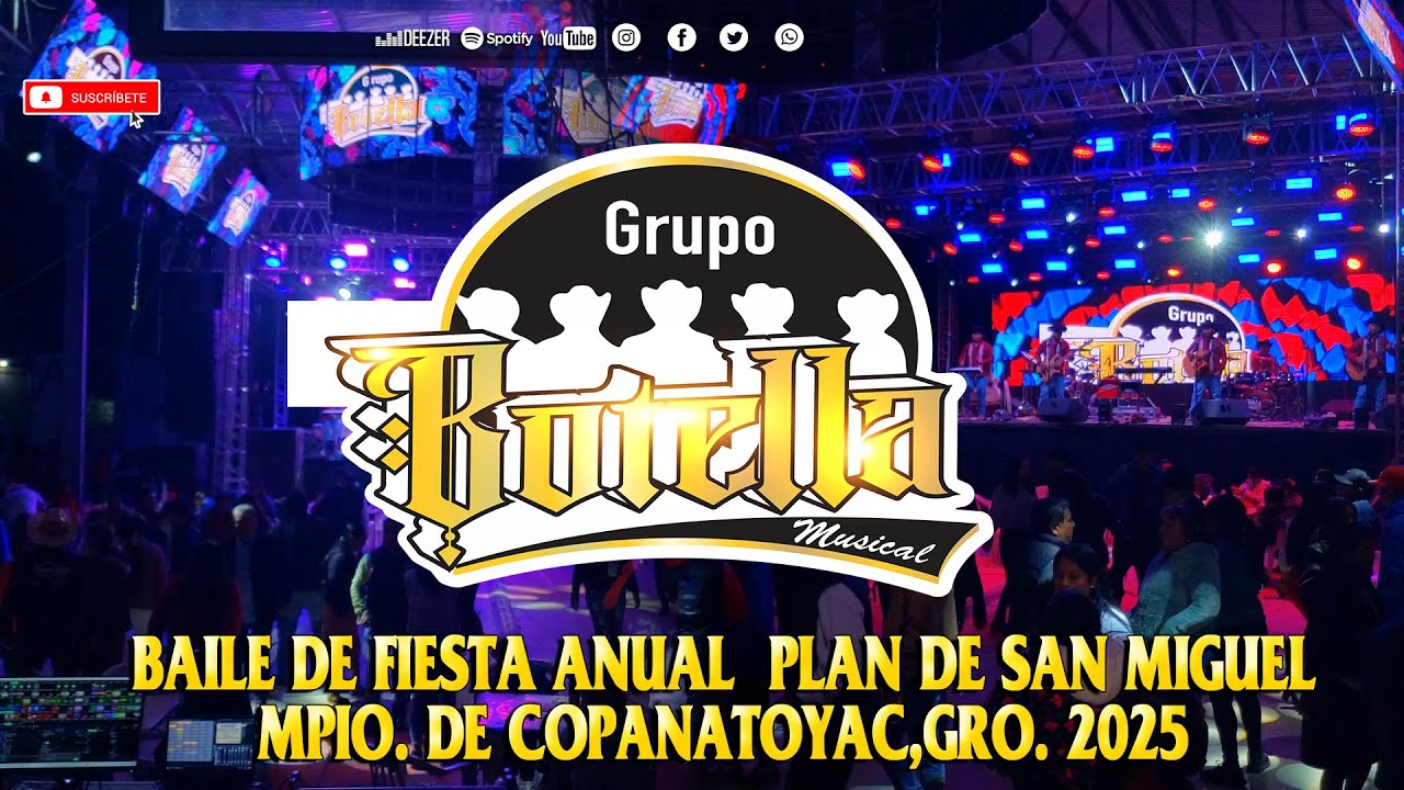 GRUPO BOTELLA MUSICAL  EN PLAN DE SAN MIGUEL BAILE DE FIESTA ANUAL 2025.