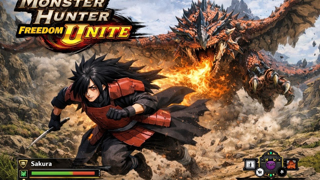 O temível Monster Hunter Freedom Unite kkkk 😹