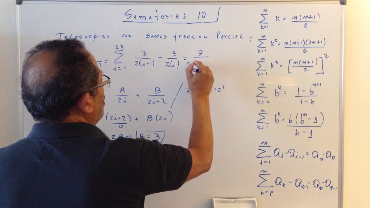 Sumatoria 10 telescópica y uso de fracciones parciales