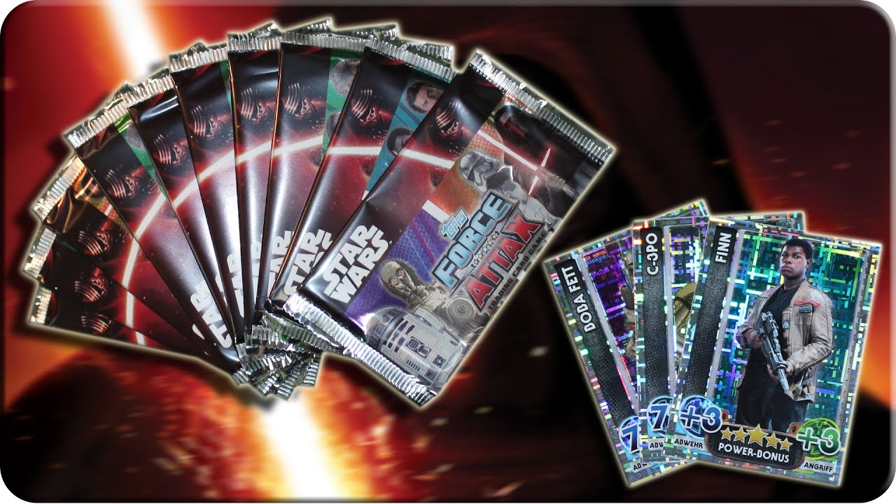 Star Wars FORCE ATTAX 10 Booster Unboxing DAS ERWACHEN DER MACHT