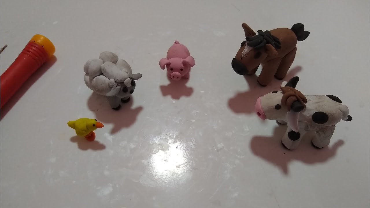 Tutorial paso a paso animales de granja en plastilina