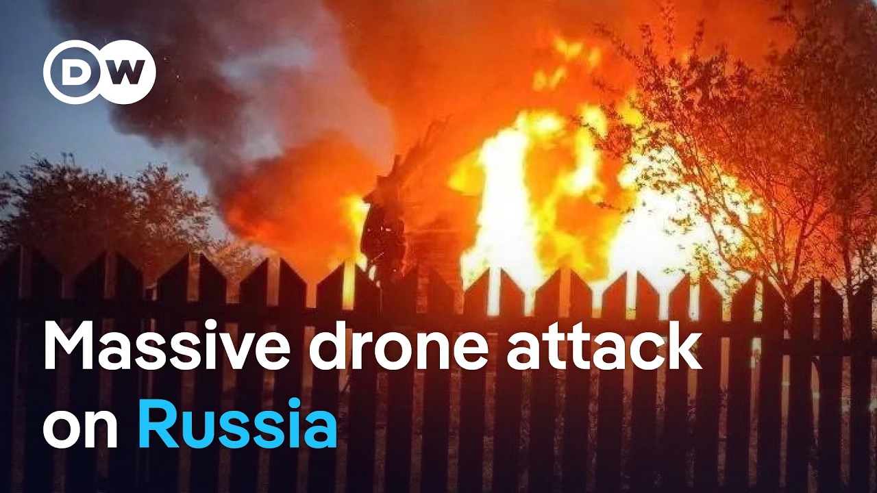 Ukraine launches one of its biggest-ever drone strikes on Russia | DW News