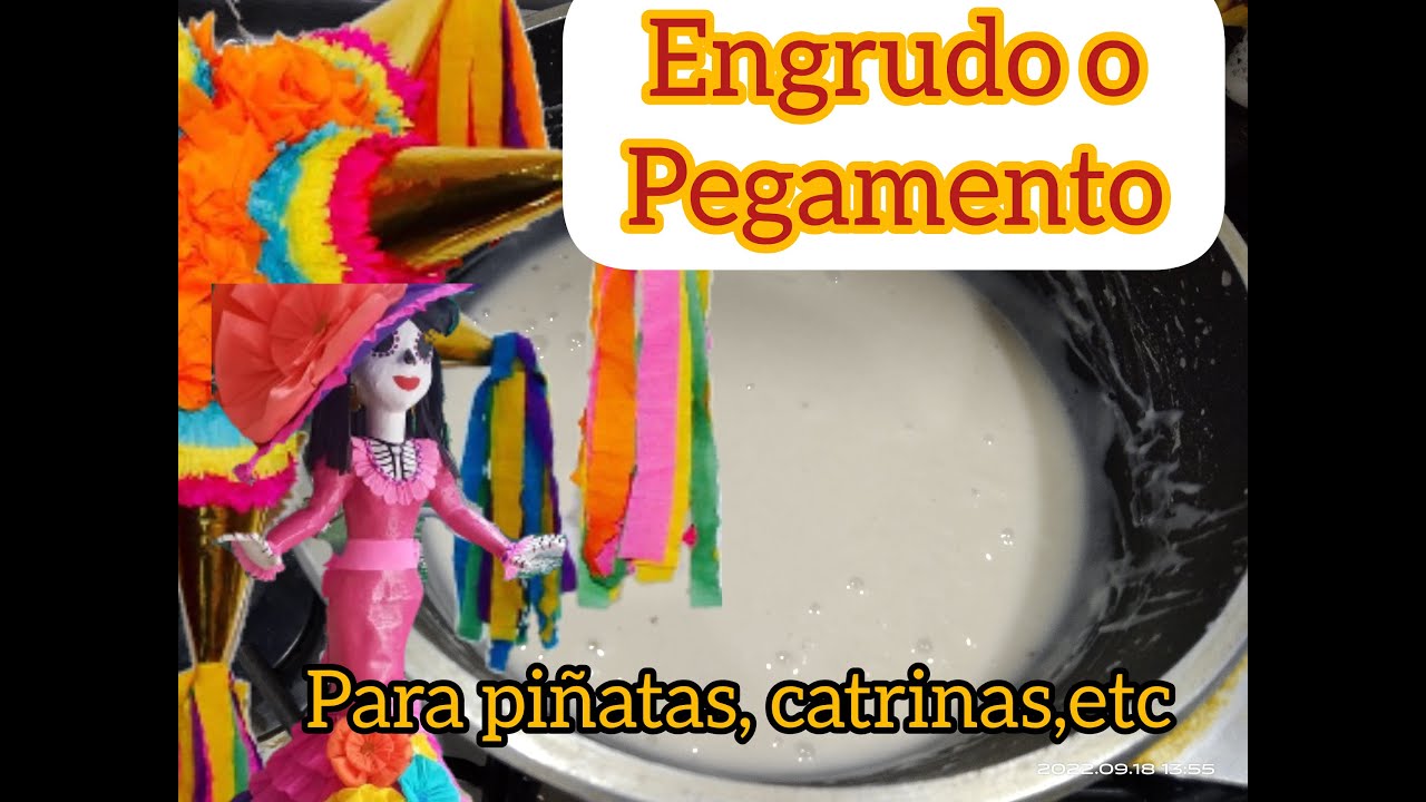 Engrudo o pegamento para realizar pi&ntilde;atas, catrinas o manualidades