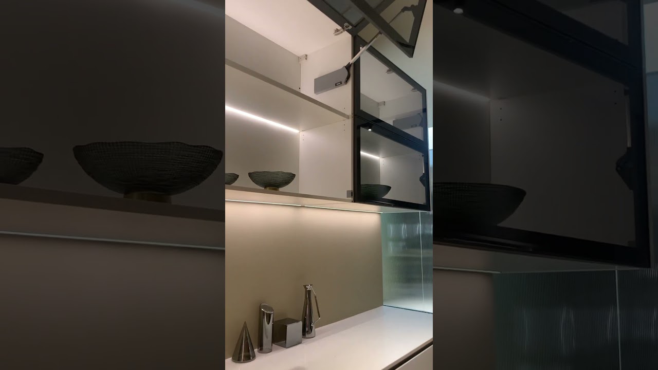 Flip-up Door Cabinet Luxury Space Saving Kitchen Ideas #kitchencabinet #modernkitchen #kitchendesign