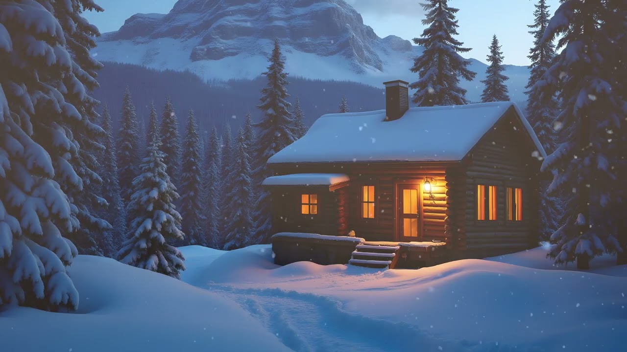 Escape to a Silent Snowy Forest Cabin | Stunning Winter Landscape & Relaxing Ambience