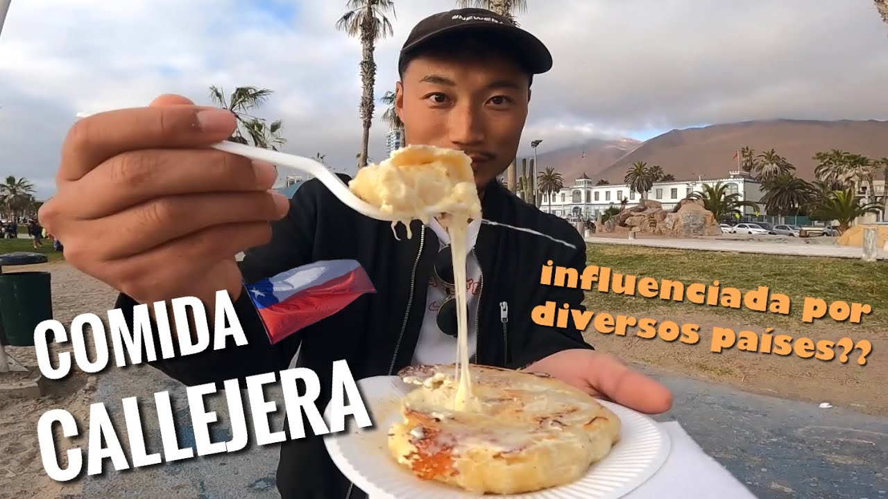 Probando comida callejera chilena en IQUIQUE! 🇨🇱 | Japonés reacciona comida chilena norteña