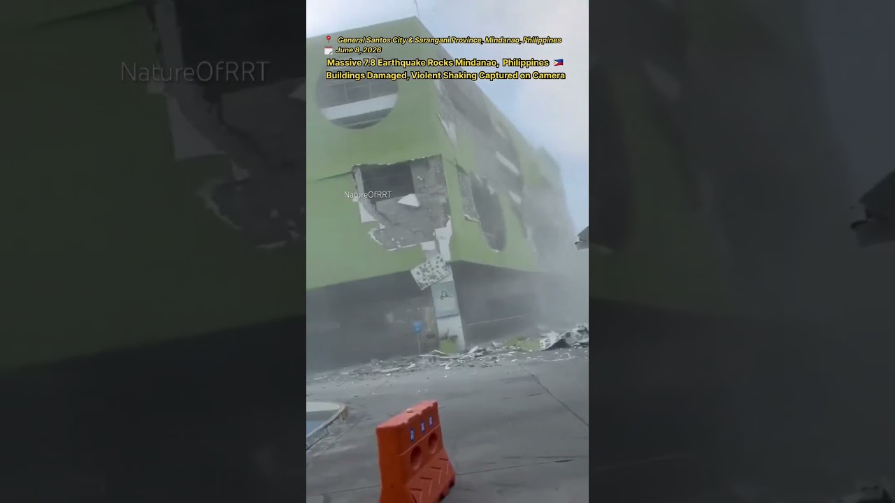 Massive 7.8 Earthquake Rocks Mindanao, Philippines | Buildings Damaged