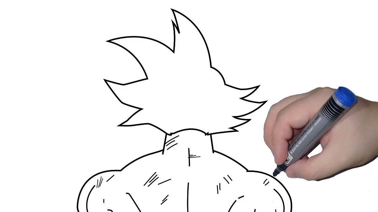 COMO DIBUJAR A GOKU DE ESPALDA ⛔Dibujos de Dragon ball 😱 *SUPER FACIL*