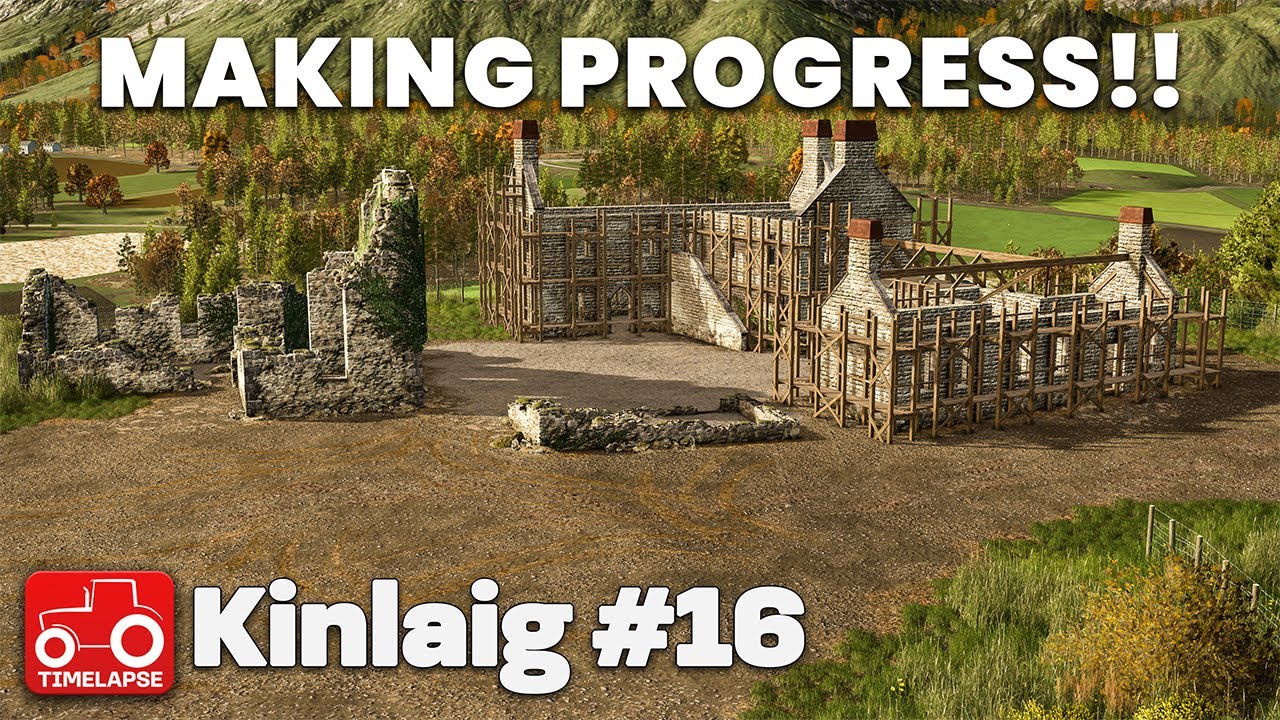 POSTĘPY W BUDOWNICTWIE ZAMKU!! Kinlaig FS25 Timelapse Farming Simulator 25 Ep 16