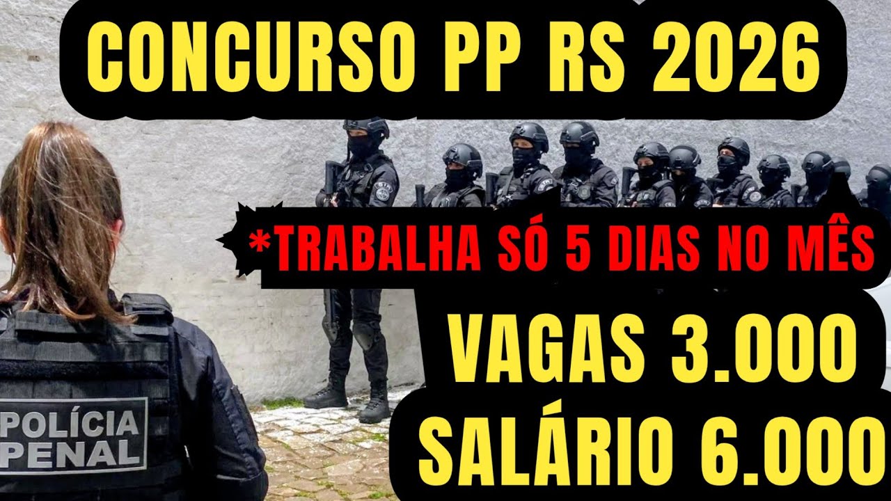 Novo Concurso polícia penal do RS 2026 Governador acaba de anunciar / edital polícia penal do rs #fy