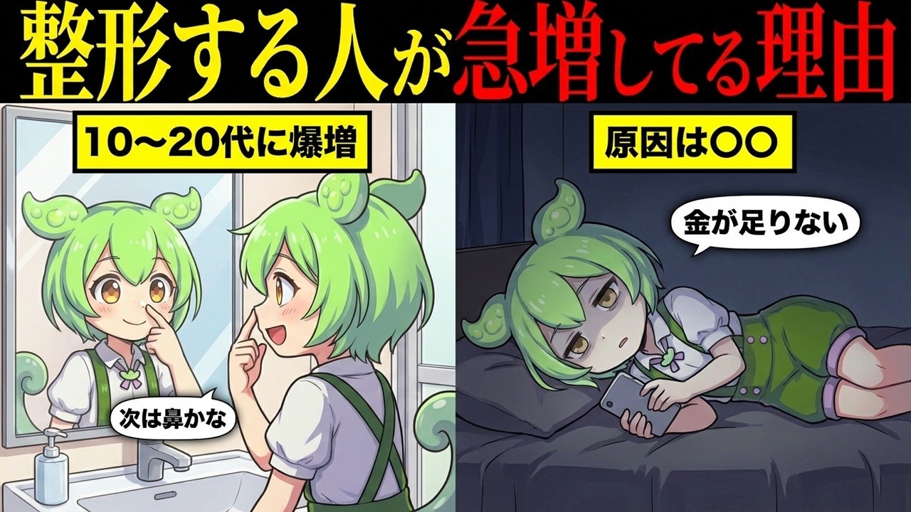 整形する人が急増してる理由【ずんだもん&ゆっくり解説】