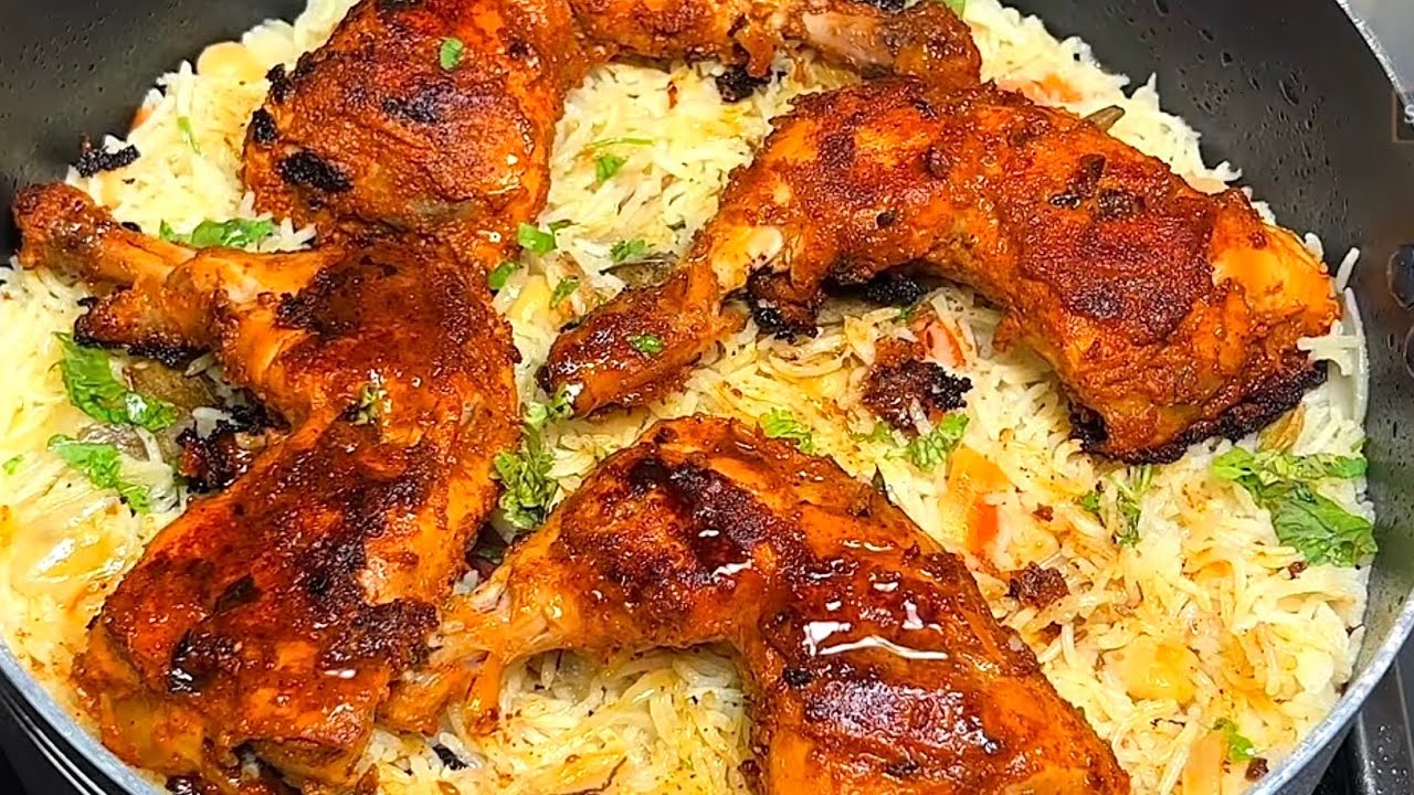 रेस्टोरेंट स्टाइल चिकन टिक्का और चना पुलाव| Restaurant style Chicken Tikka with Chana Pulao recipe