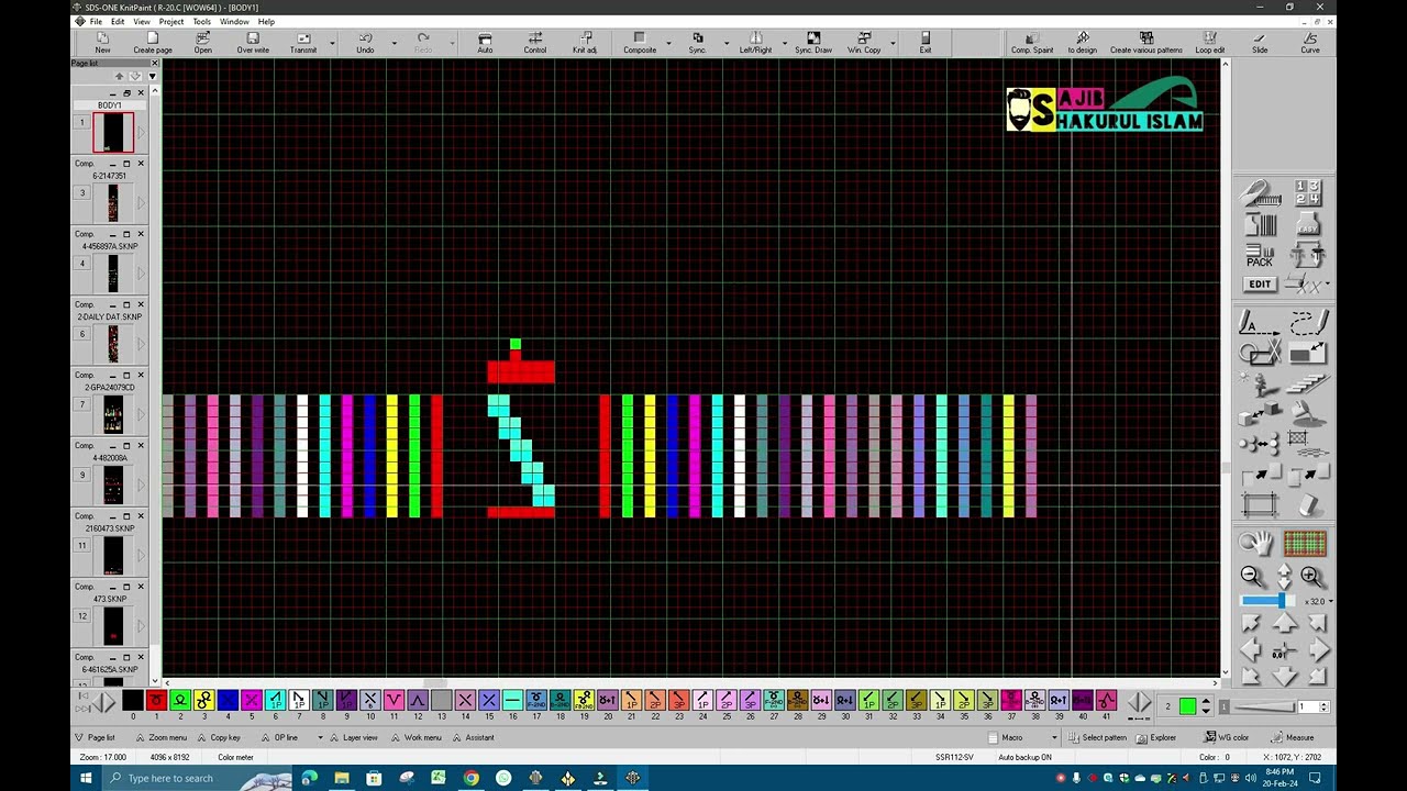 Handstitch || jacquard program || Shima Seiki || Package tutorial by Apex